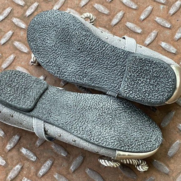 Balleto Kids Girl Shoes Ballet KATRINA Shoes Silver Tone Size 8.5N - Picture 8 of 9